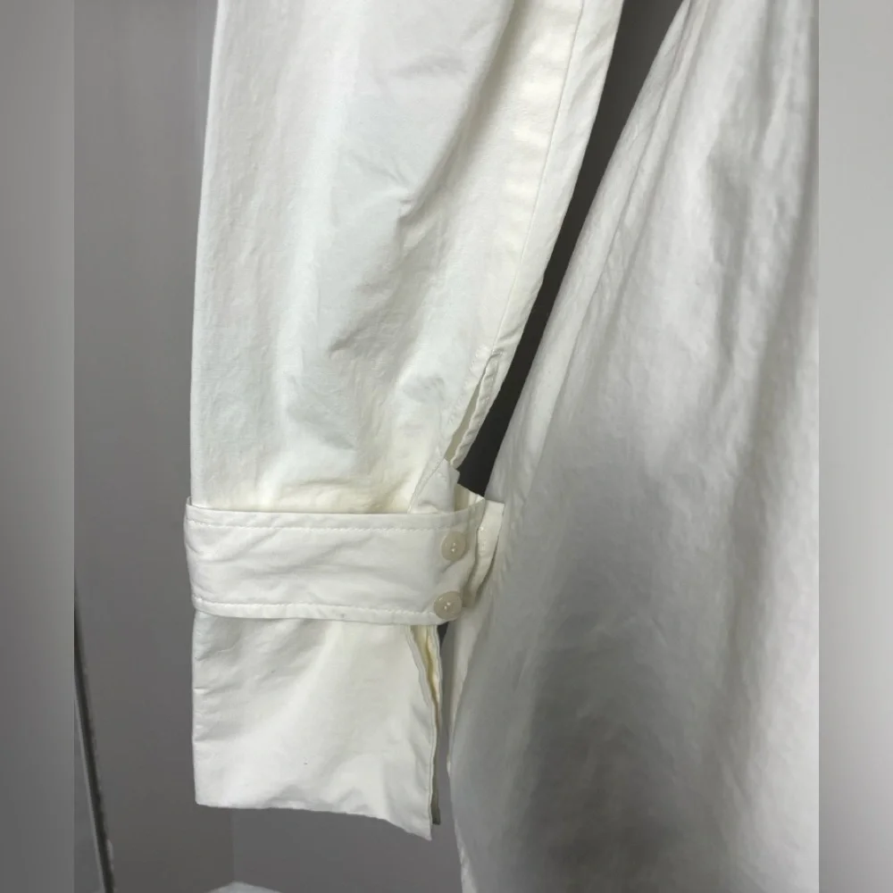 L'Academie Evianna Shirt Dress in Cream White Size Small Cut Out Open Back Bow